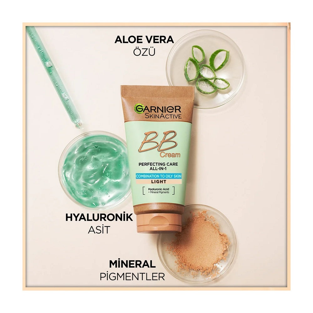 Garnier Hyaluronic Aloe BB Cream for Oily Skin Light 40ml by Beauty Care Bag