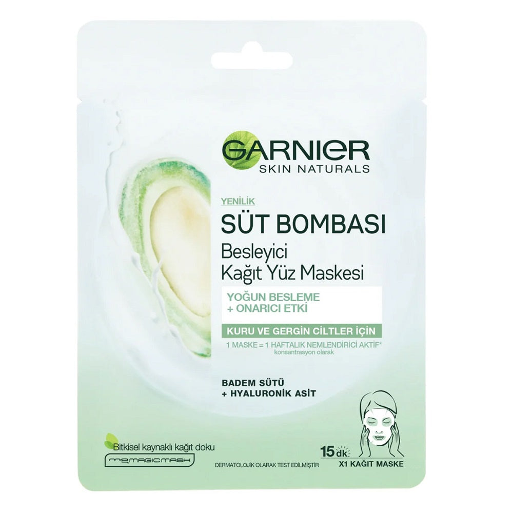 Garnier Almond Milk Nourishing Sheet Mask 28g by Beauty Care Bag