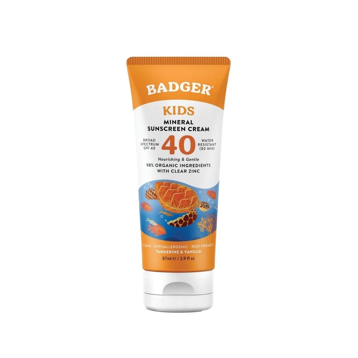 Badger Children's Sunscreen - Natural SPF40 Protection for Kids - Clear Zinc Formulation, 2.94 fl oz by Beauty Care Bag