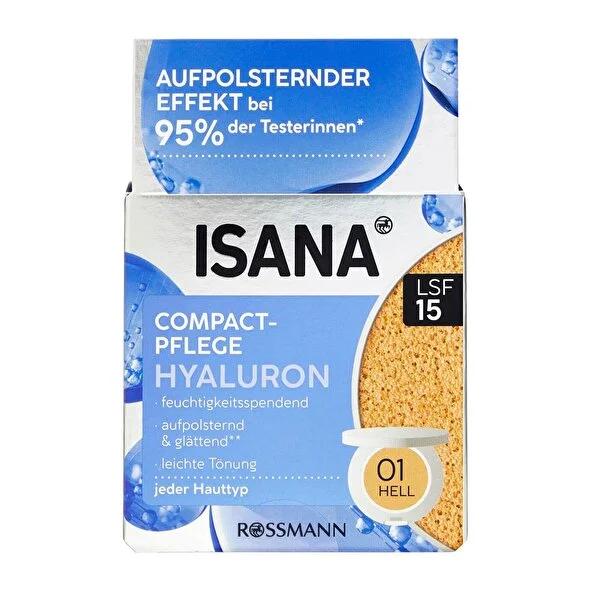 Isana hyaluronic acid moisturizing compact SPF15
