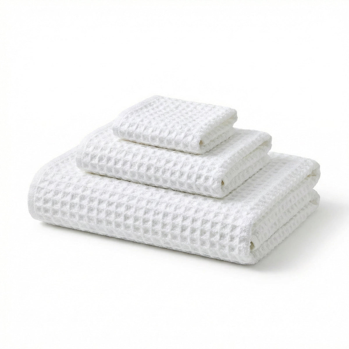 Cloud Waffle Geometry Bath Towel & Washcloth by Rust & Cinder