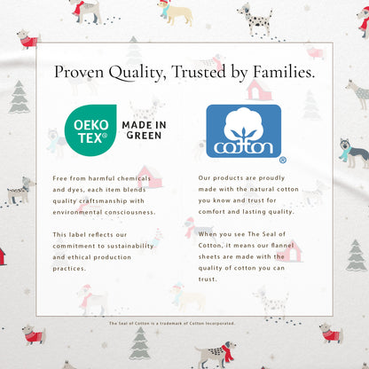 Turkish Cotton Christmas Flannel Sheet Set - Whittaker Collection by Great Bay Home