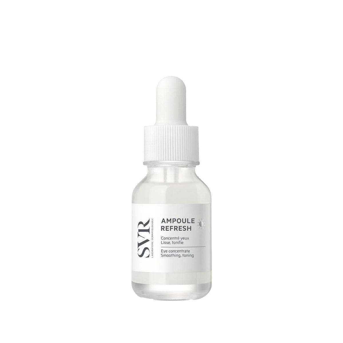 SVR Ampoule Refresh: Anti-Wrinkle Eye Cream - Reduce Fine Lines, Moisturize & Refresh Sensitive Skin - Caffeine + Metal Applicator by Beauty Care Bag