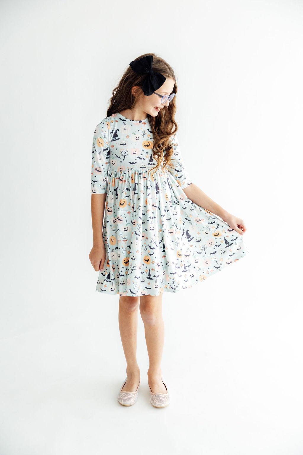 Ghouls Rule 3/4 Sleeve Pocket Twirl DressTwirl Dress - 3/4 - PocketTorqelo.com