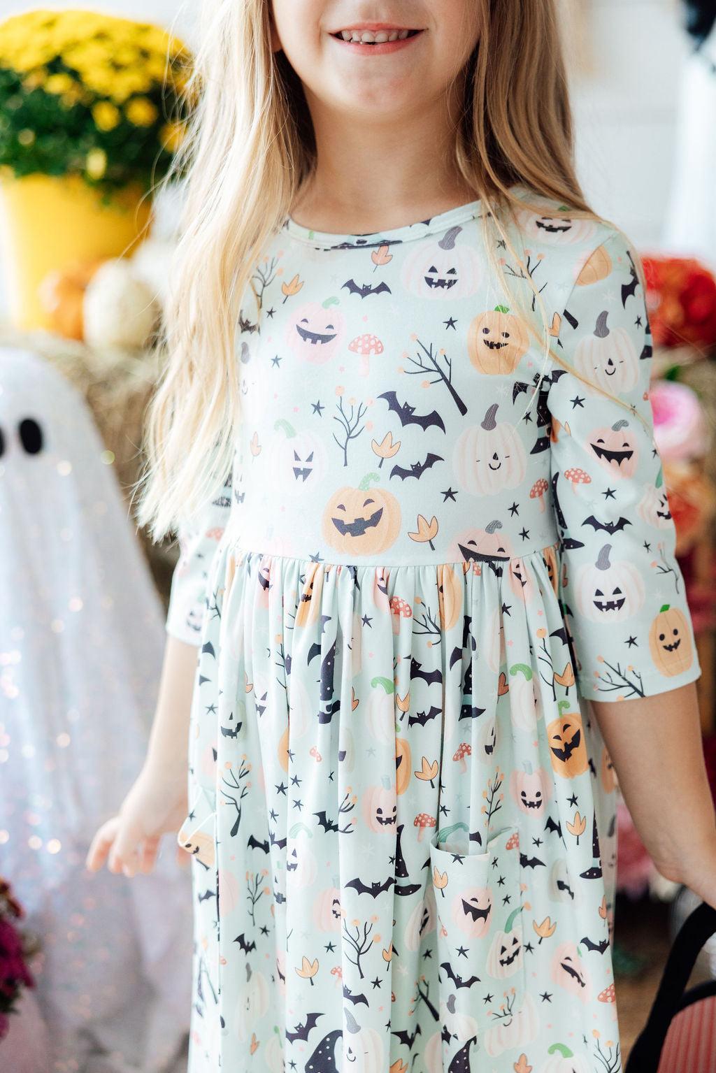 Ghouls Rule 3/4 Sleeve Pocket Twirl DressTwirl Dress - 3/4 - PocketTorqelo.com