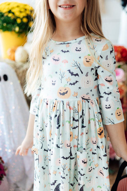 Ghouls Rule 3/4 Sleeve Pocket Twirl DressTwirl Dress - 3/4 - PocketTorqelo.com