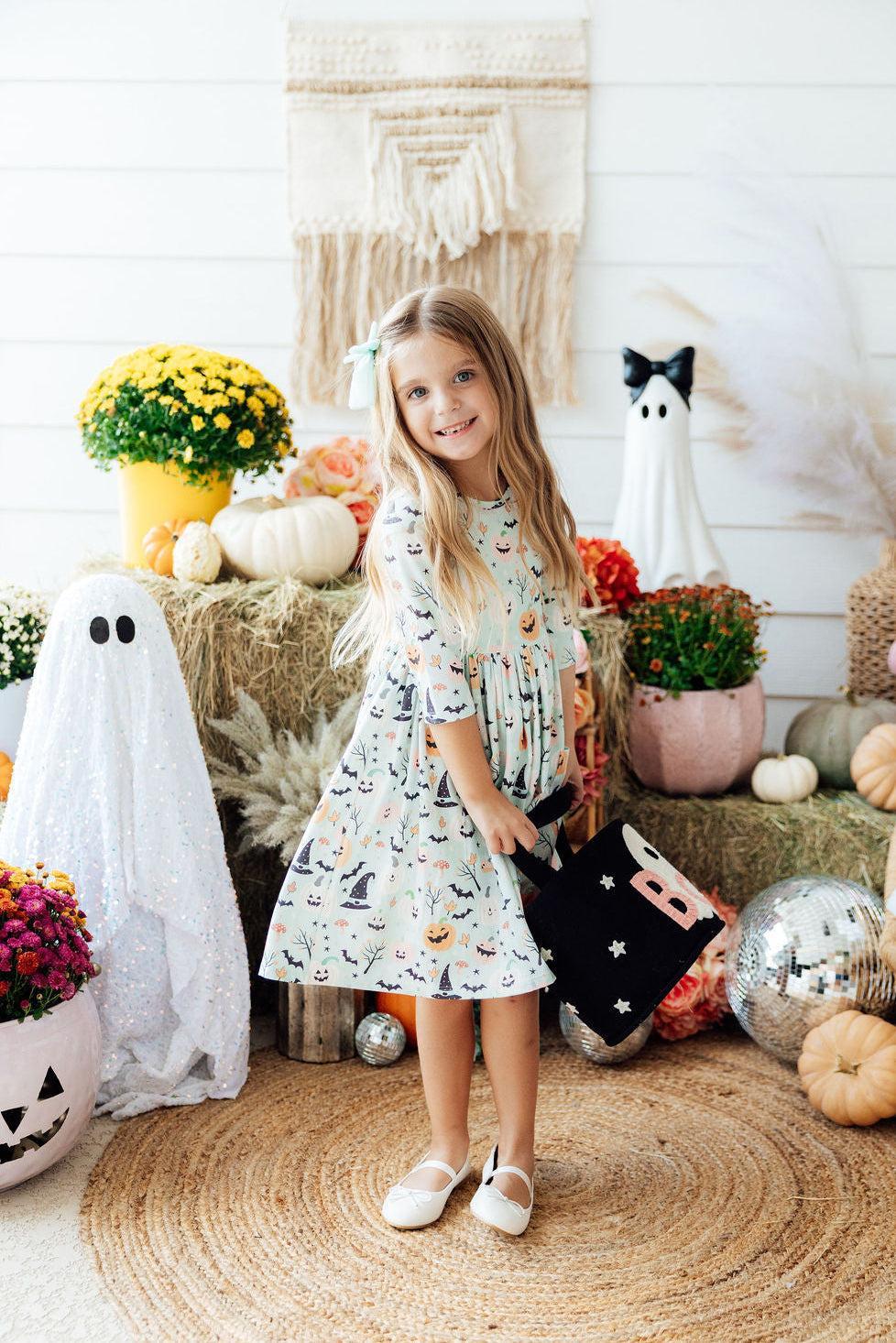 Ghouls Rule 3/4 Sleeve Pocket Twirl DressTwirl Dress - 3/4 - PocketTorqelo.com