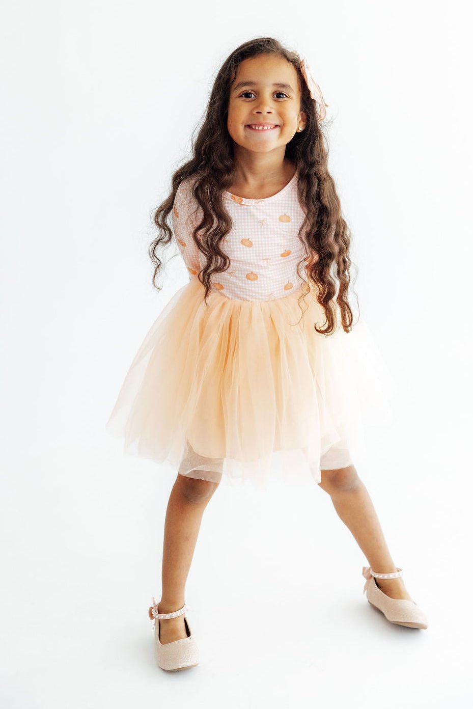 Gingham Pumpkins L/S Tutu DressTutu Dress L/STorqelo.com