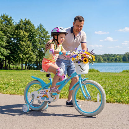 Girls Bike 12-18 Inch with Training Wheels and BasketKids BikeTorqelo.com