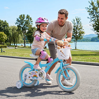 Girls Bike 12-18 Inch with Training Wheels and BasketKids BikeTorqelo.com