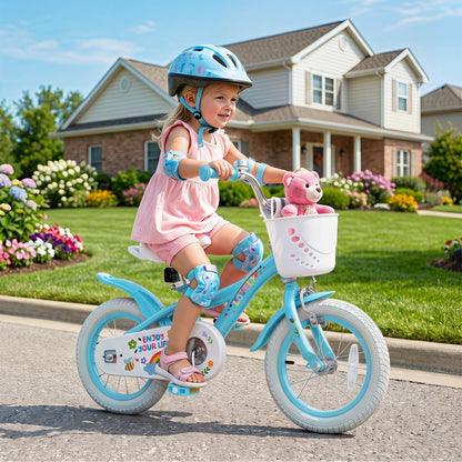 Girls Bike 12-18 Inch with Training Wheels and BasketKids BikeTorqelo.com