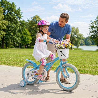 Girls Bike 12-18 Inch with Training Wheels and BasketKids BikeTorqelo.com
