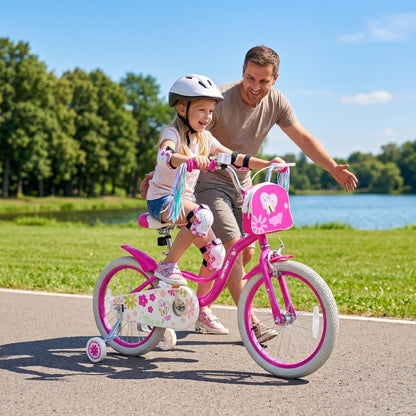 Girls Bike 12-18 Inch with Training Wheels and Front BagKids BikeTorqelo.com