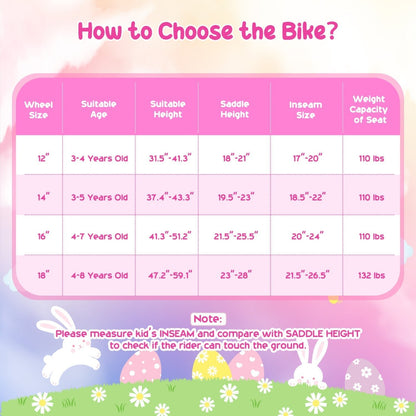 Girls Bike 12-18 Inch with Training Wheels and Front BagKids BikeTorqelo.com