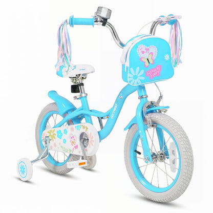 Girls Bike 12-18 Inch with Training Wheels and Front BagKids BikeTorqelo.com