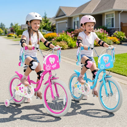 Girls Bike 12-18 Inch with Training Wheels and Front BagKids BikeTorqelo.com
