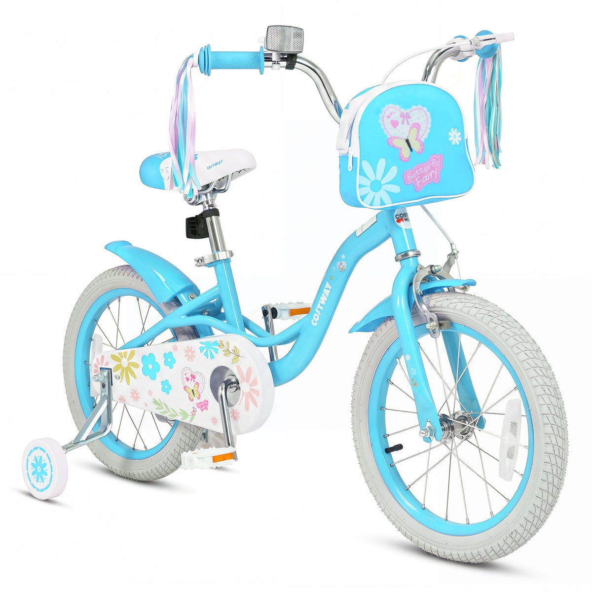 Girls Bike 12-18 Inch with Training Wheels and Front BagKids BikeTorqelo.com