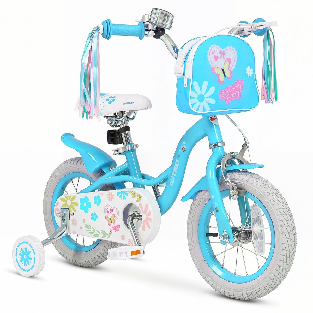 Girls Bike 12-18 Inch with Training Wheels and Front BagKids BikeTorqelo.com