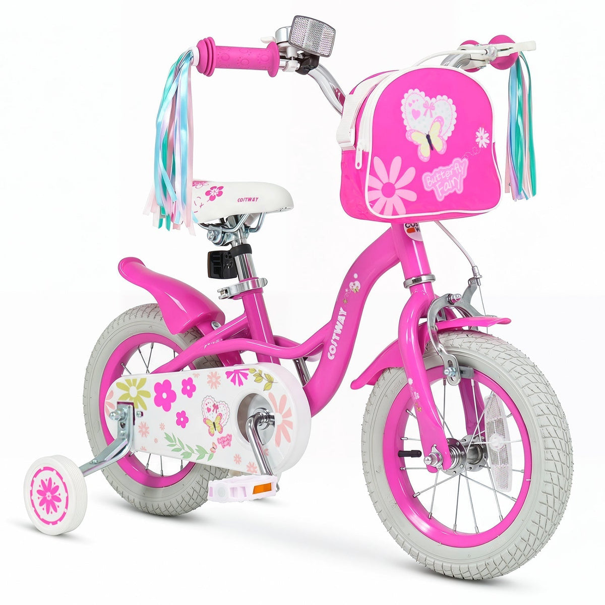 Girls Bike 12-18 Inch with Training Wheels and Front BagKids BikeTorqelo.com