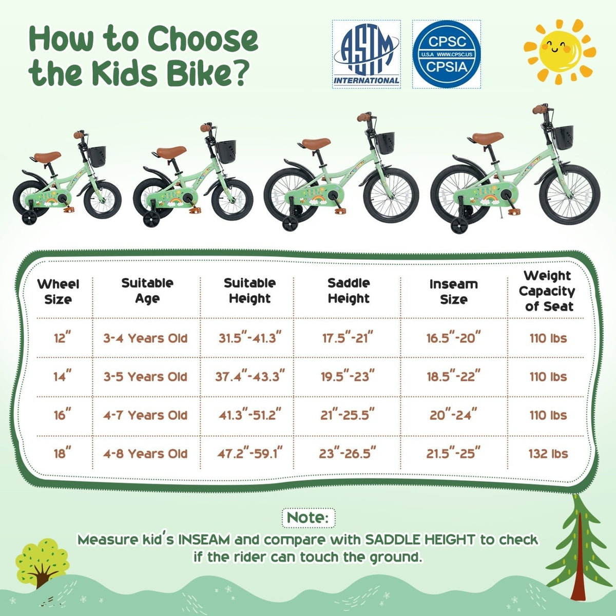 Girls Bike 12 Inch with Training Wheels and Basket - GreenKids BikeTorqelo.com