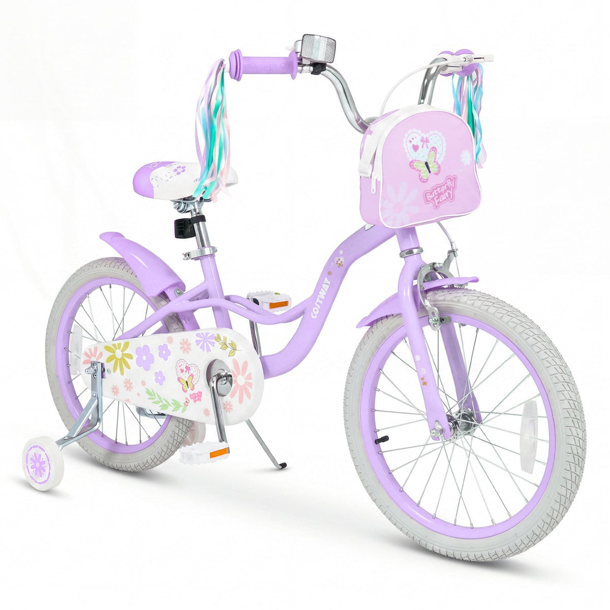Girls Bike 18 Inch with Training Wheels and Front BagKids BikeTorqelo.com