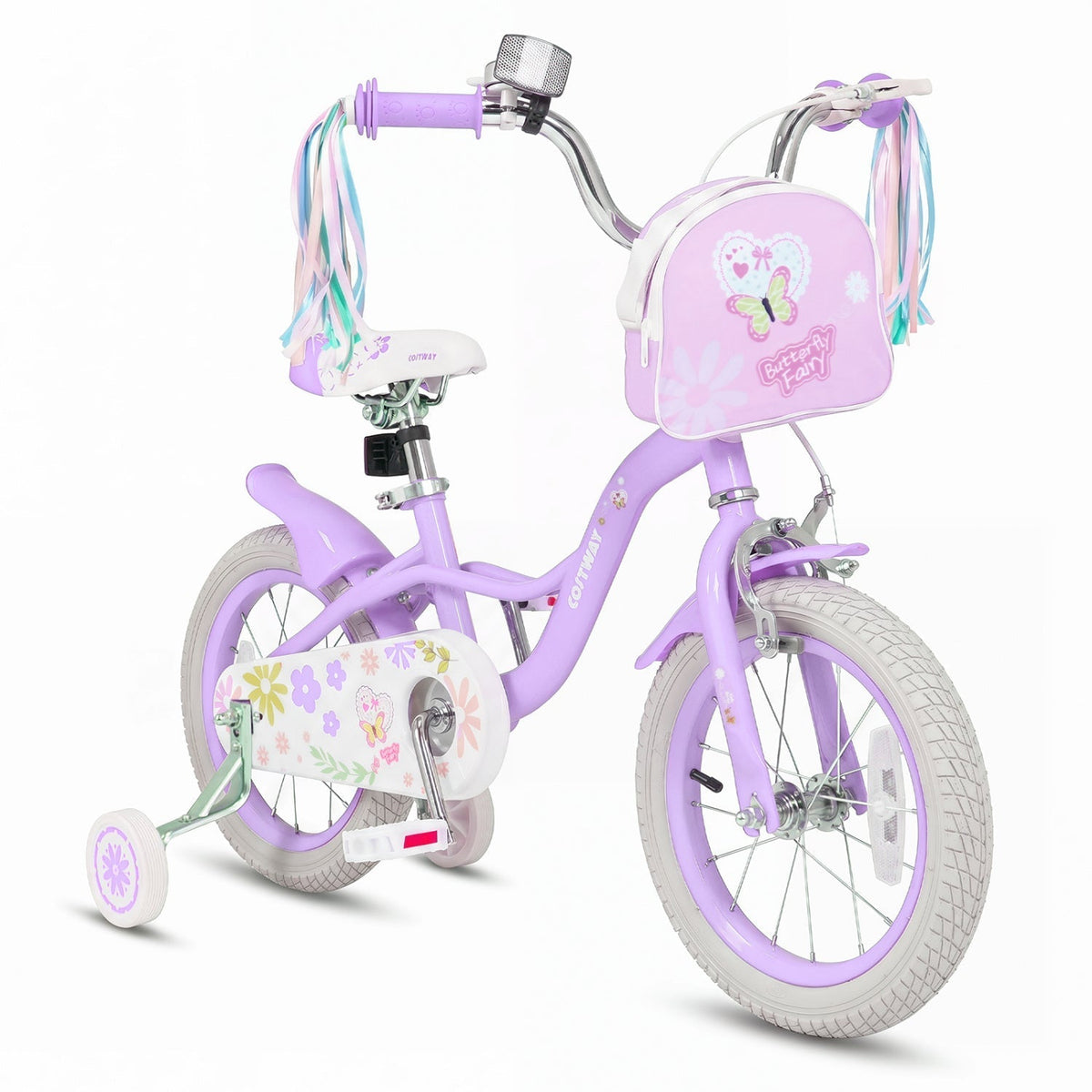 Girls Bike 18 Inch with Training Wheels and Front BagKids BikeTorqelo.com