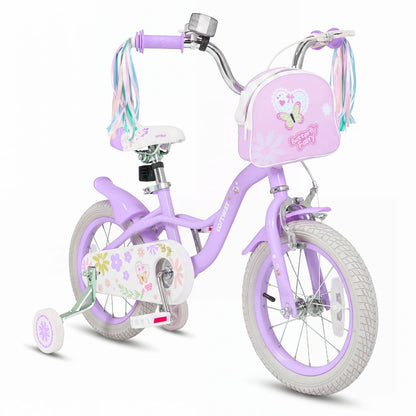 Girls Bike 18 Inch with Training Wheels and Front BagKids BikeTorqelo.com