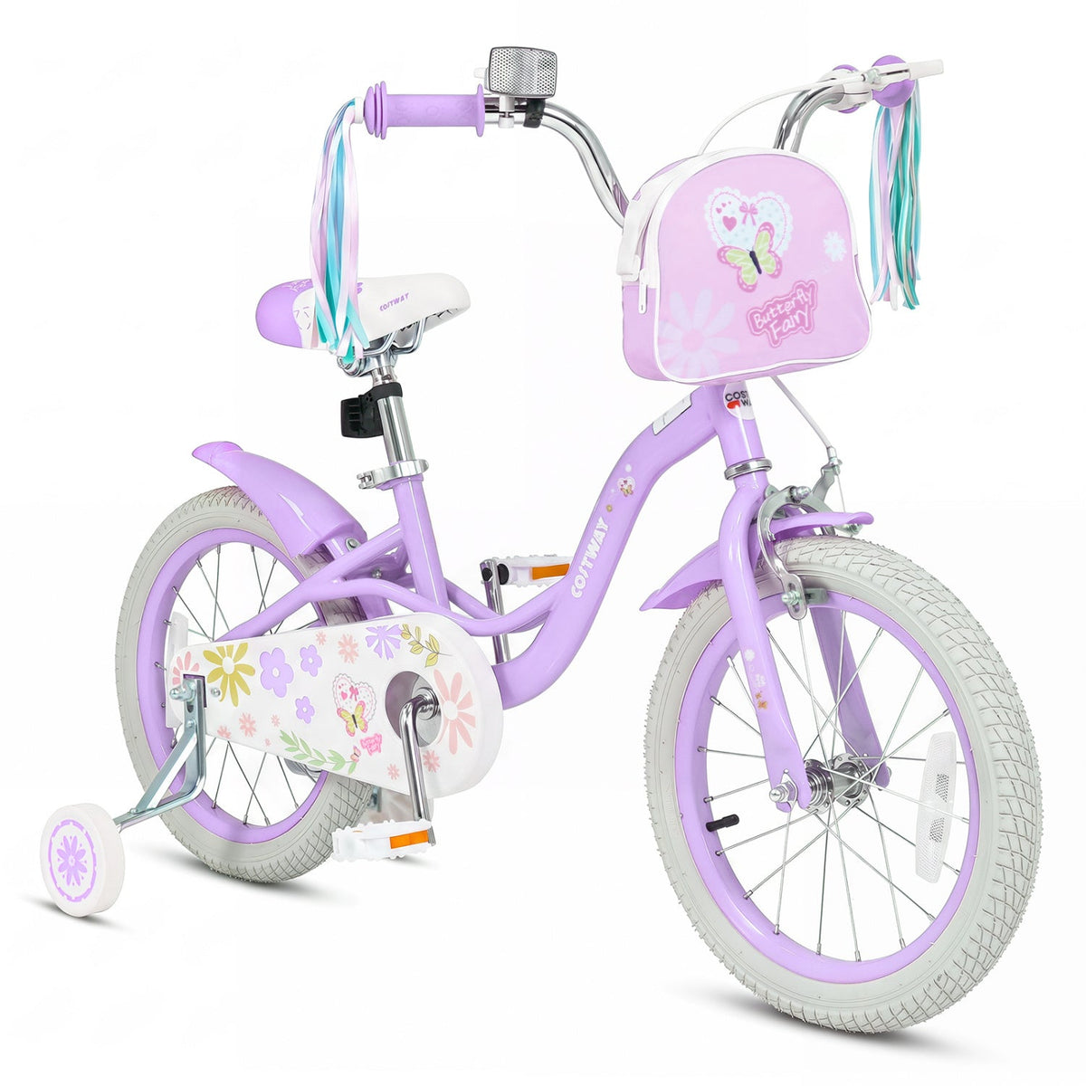 Girls Bike 18 Inch with Training Wheels and Front BagKids BikeTorqelo.com