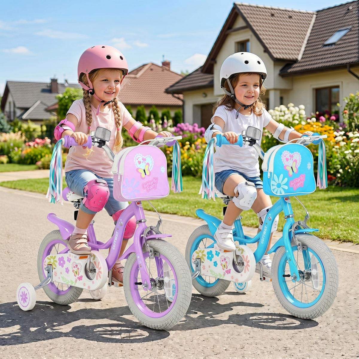 Girls Bike 18 Inch with Training Wheels and Front BagKids BikeTorqelo.com