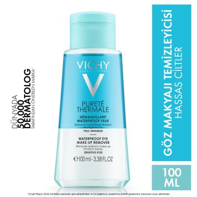 Vichy Purete Thermale Dual-Phase Eye Makeup Remover - Gentle, Effective, and Hypoallergenic Makeup Removal for Sensitive Eyes by Beauty Care Bag