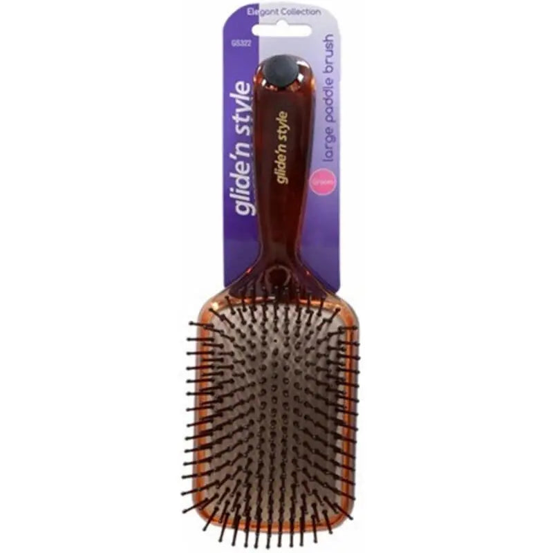 Glide'N Style Elegant Large Paddle Brush for Easy Detangling by Beauty Care Bag