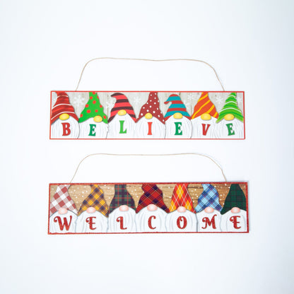 Glitter Gnome Holiday SignDecorative Home AccentTorqelo.com
