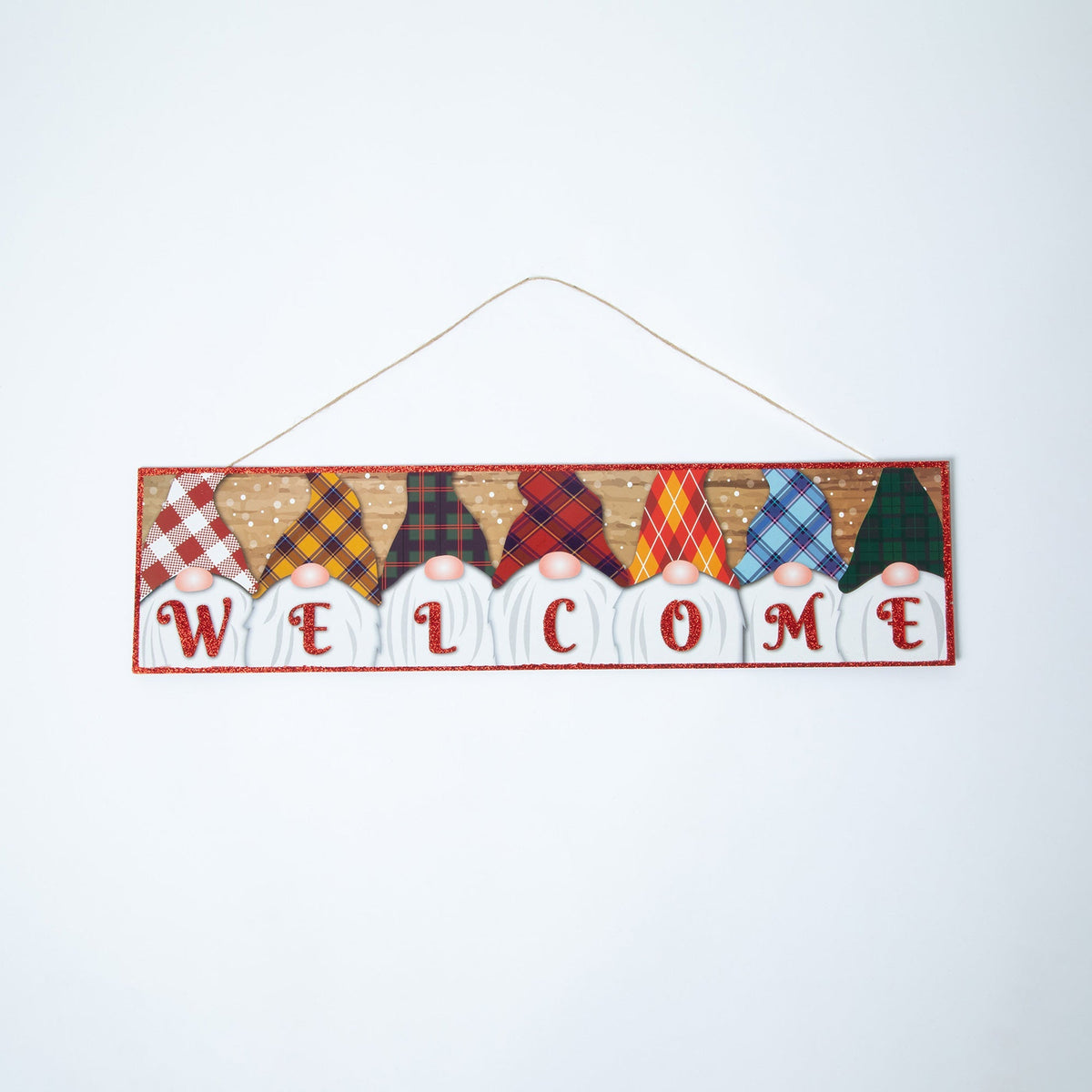Glitter Gnome Holiday SignDecorative Home AccentTorqelo.com