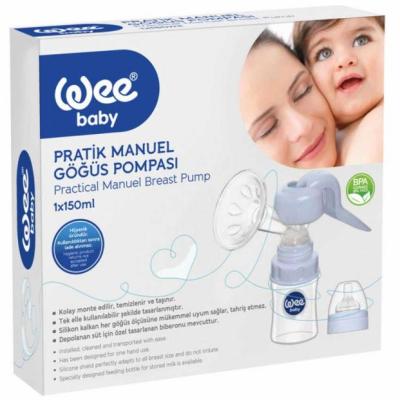 Wee Baby Manual Breast Pump for Comfortable Milk Expression by Beauty Care Bag