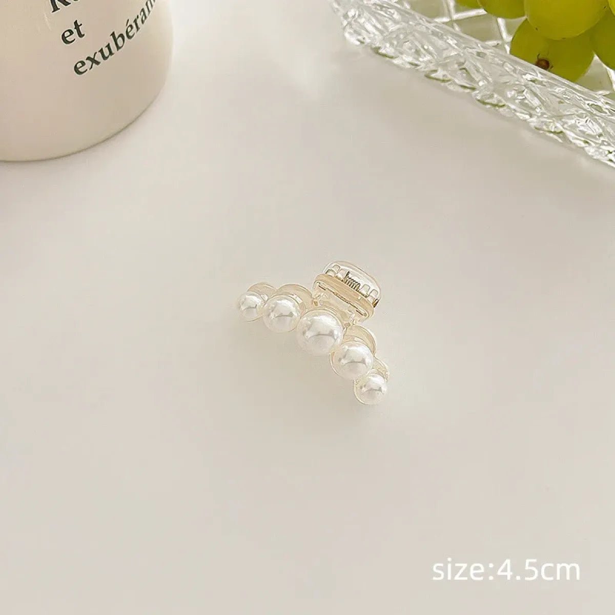 Gold Pearl Rhinestone Mini Hair ClipHair AccessoriesTorqelo.com