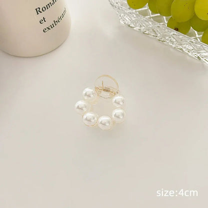Gold Pearl Rhinestone Mini Hair ClipHair AccessoriesTorqelo.com