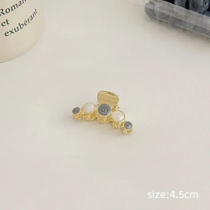 Gold Pearl Rhinestone Mini Hair ClipHair AccessoriesTorqelo.com