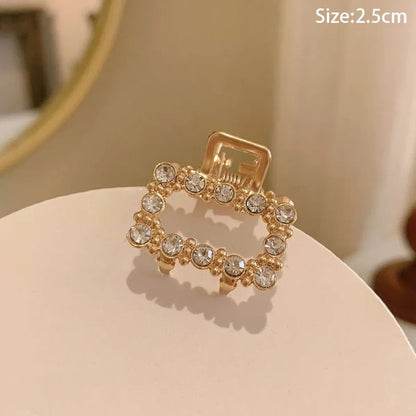 Gold Pearl Rhinestone Mini Hair ClipHair AccessoriesTorqelo.com