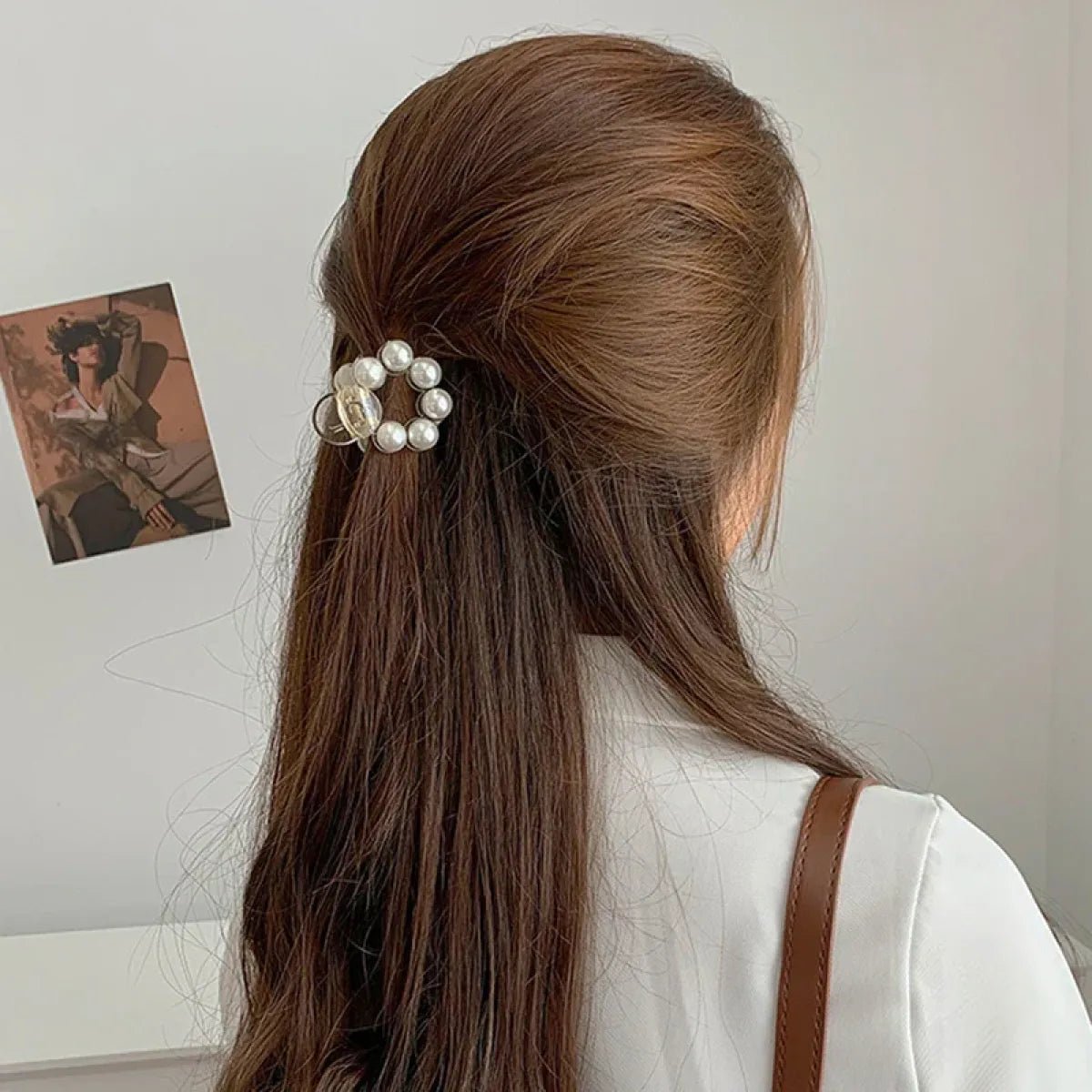 Gold Pearl Rhinestone Mini Hair ClipHair AccessoriesTorqelo.com