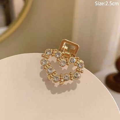 Gold Pearl Rhinestone Mini Hair ClipHair AccessoriesTorqelo.com