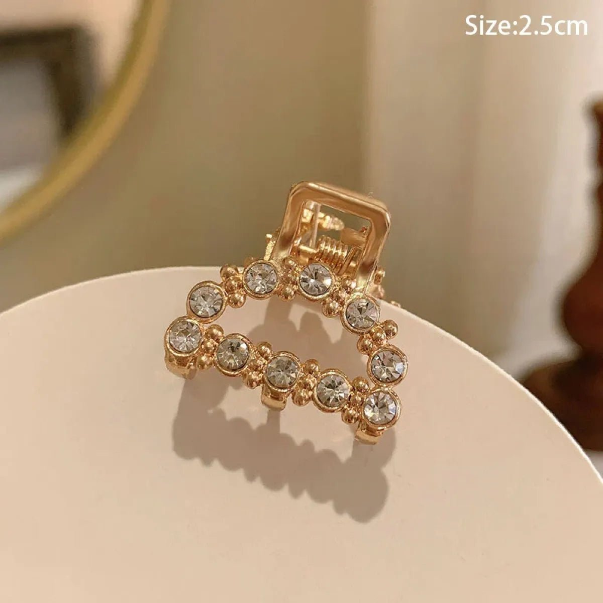 Gold Pearl Rhinestone Mini Hair ClipHair AccessoriesTorqelo.com