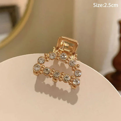 Gold Pearl Rhinestone Mini Hair ClipHair AccessoriesTorqelo.com