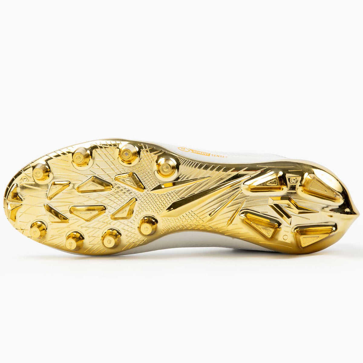 Gold Rush White & Gold Cleats — Quantum Carbon by Phenom EliteCleatsTorqelo.com