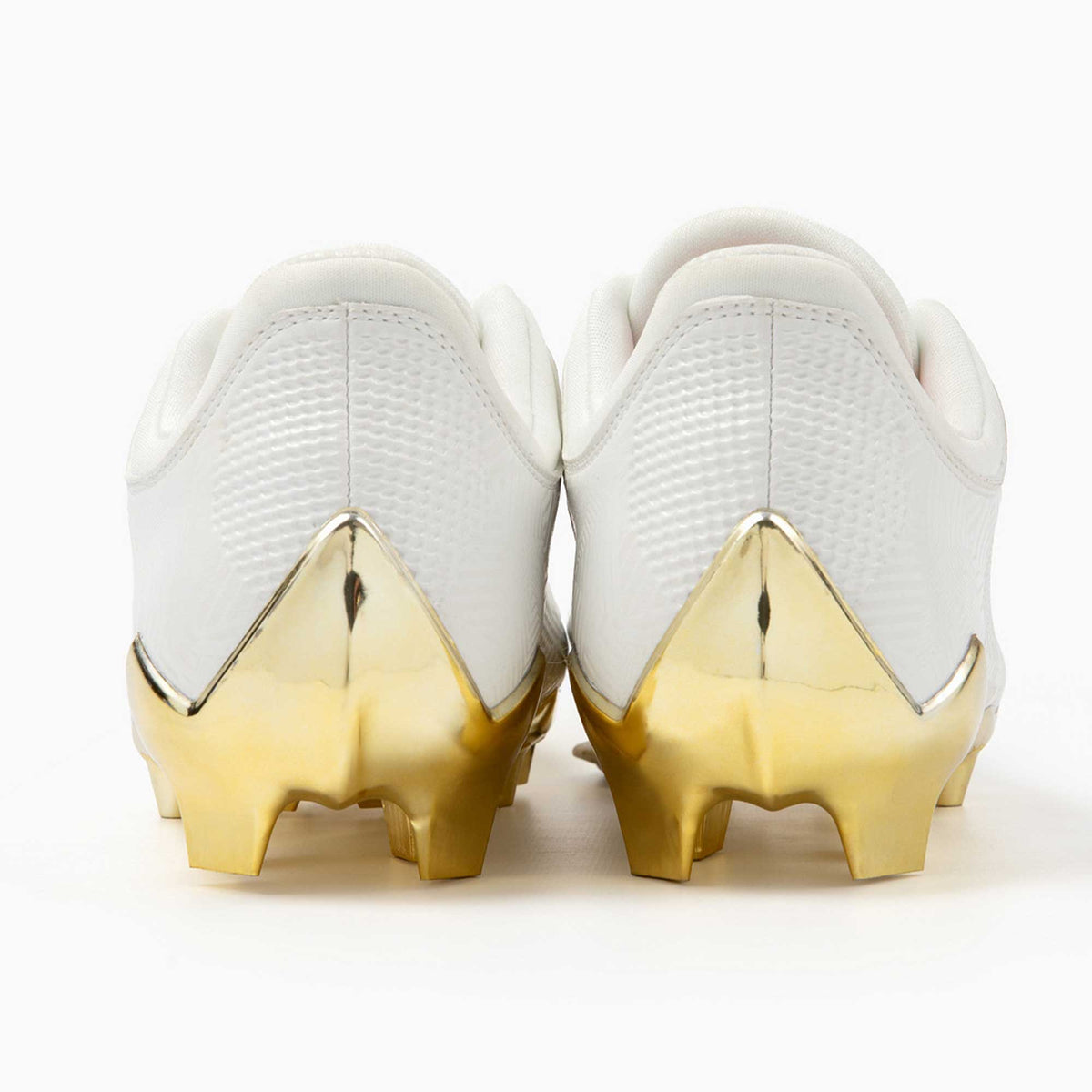 Gold Rush White & Gold Cleats — Quantum Carbon by Phenom EliteCleatsTorqelo.com