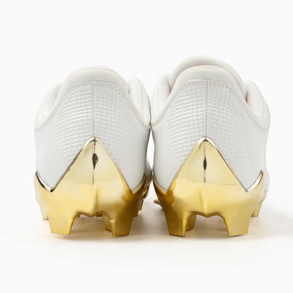 Gold Rush White & Gold Cleats — Quantum Carbon by Phenom EliteCleatsTorqelo.com