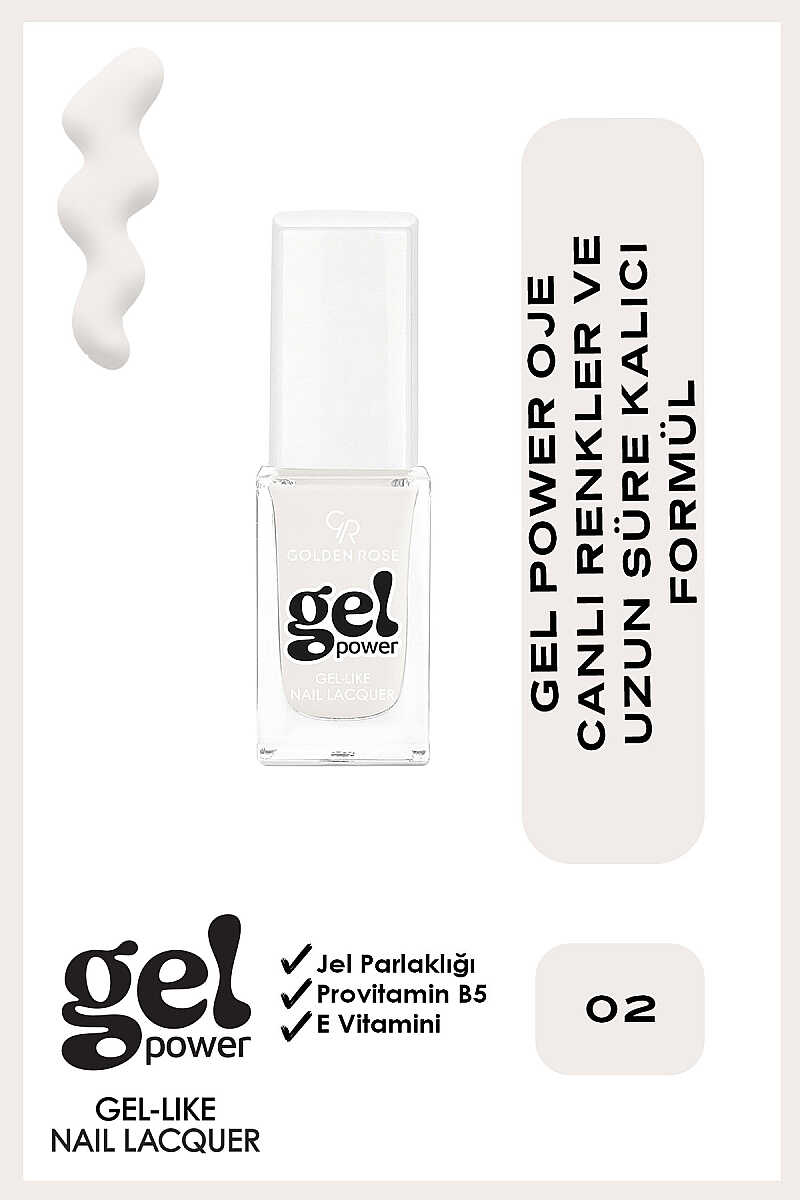 Golden Rose Gel Power Gel-Like Nail Color No:02 10.2ml by Beauty Care Bag
