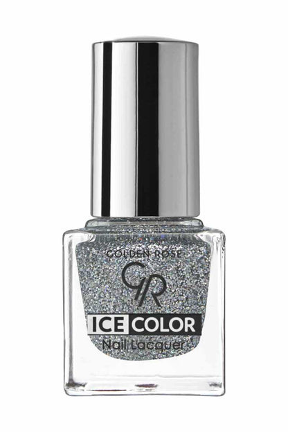 Golden Rose Ice Color Nail Lacquer Glitter 196 6ml by Beauty Care Bag