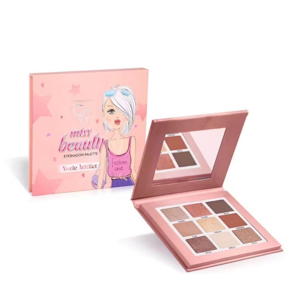 Golden Rose Miss Beauty Nude Addict Eyeshadow Palette 9g by Beauty Care Bag