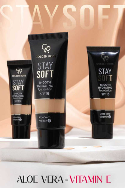 Golden Rose Stay Soft Smooth Hydrating Foundation 204 30ml by Beauty Care Bag