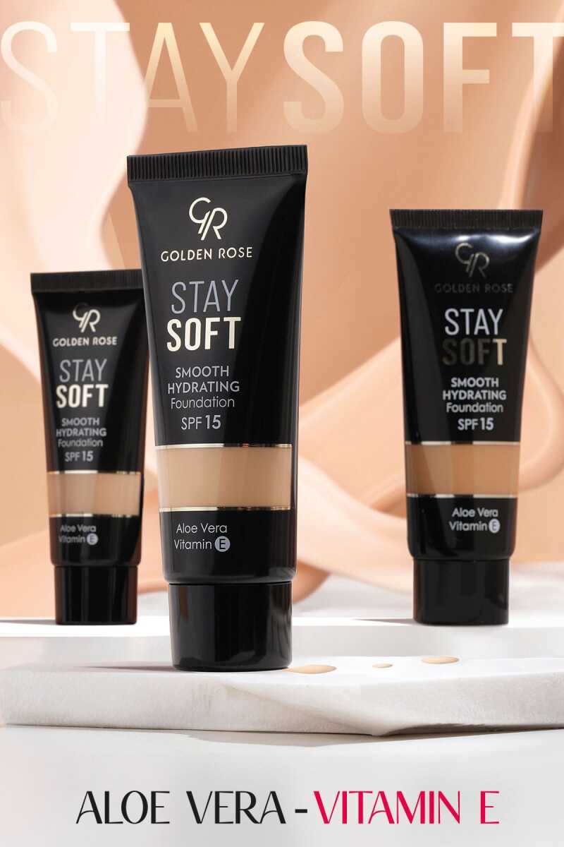 Golden Rose Stay Soft Smooth Hydrating Foundation - 206 - 30ml by Beauty Care Bag